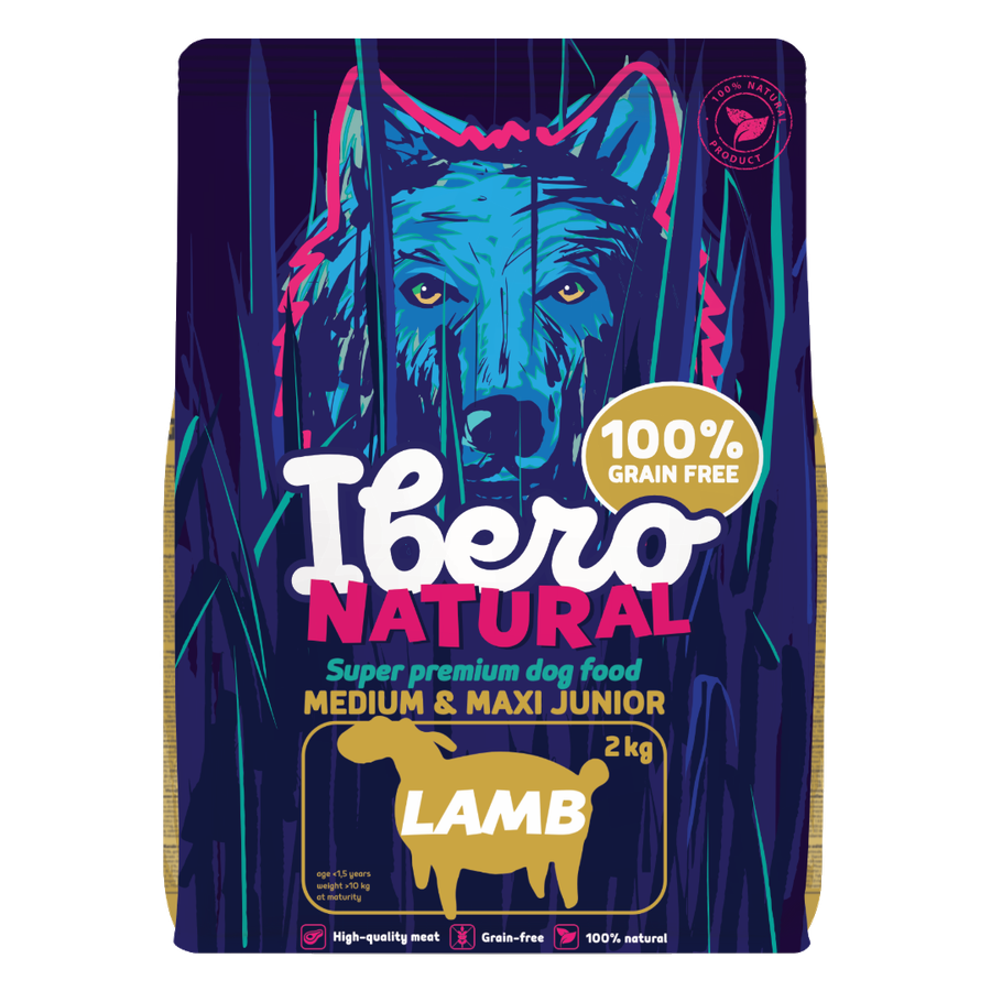 Ibero NATURAL dog GF Lamb junior M/L 2kg