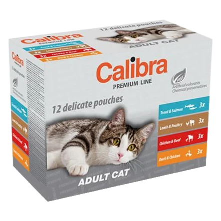 Calibra KAPSIČKA Premium cat Adult Multipack 12 x 100 g