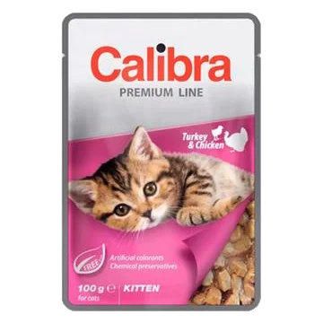 Calibra KAPSIČKA Premium cat Kitten Morka & kura v omáčke 24 x 100 g