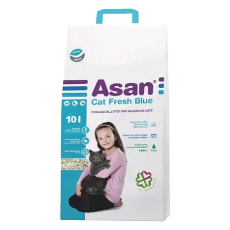 Podstielka ASAN Fresh Blue pre mačky a fretky 10 L (2 kg)