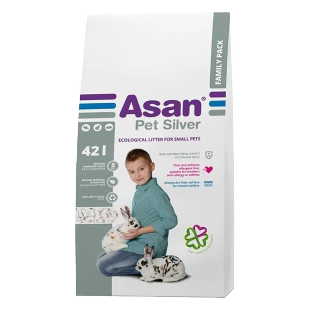 Podstielka ASAN hlodavce Pet Silver 42 L (8 kg)