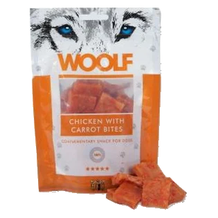 Pamlsok Woolf Dog Chicken & Carrot Bites 100 g