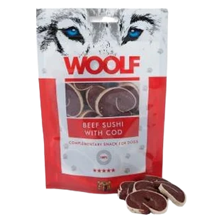 Pamlsok Woolf Dog Beef Sushi & Codfish 100 g