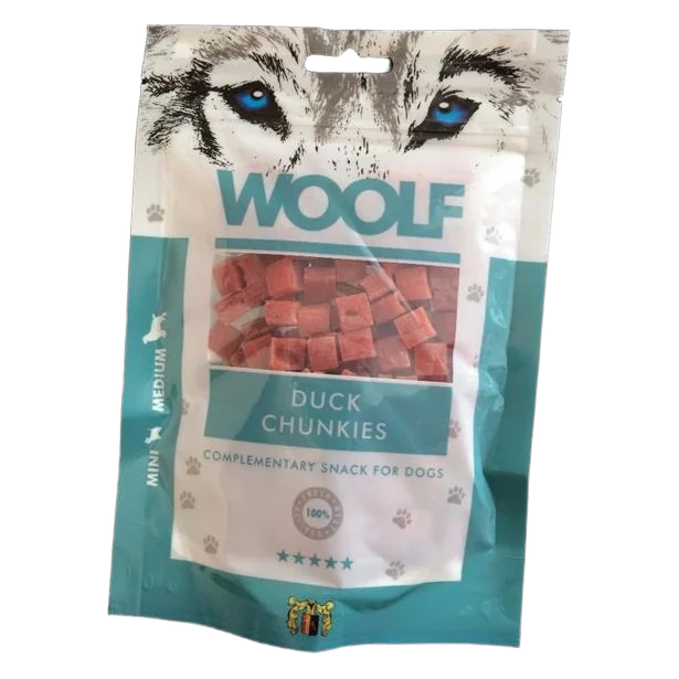 Pamlsok Woolf Dog Duck Chunkies 100 g