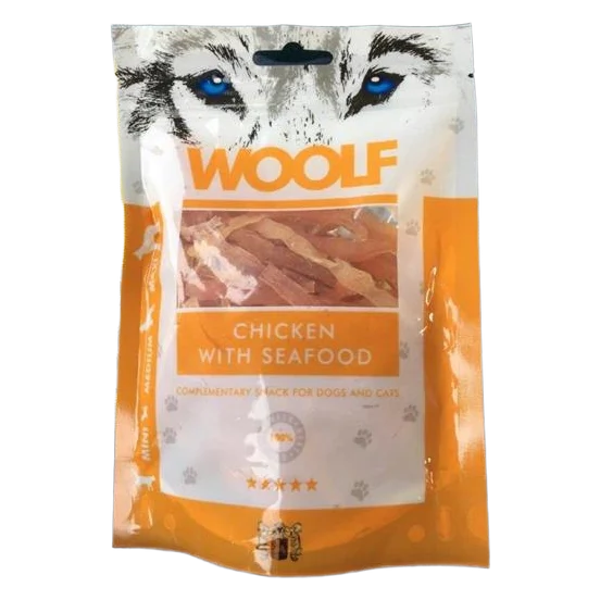 Pamlsok Woolf Dog/Cat Chicken and Seafood 100 g