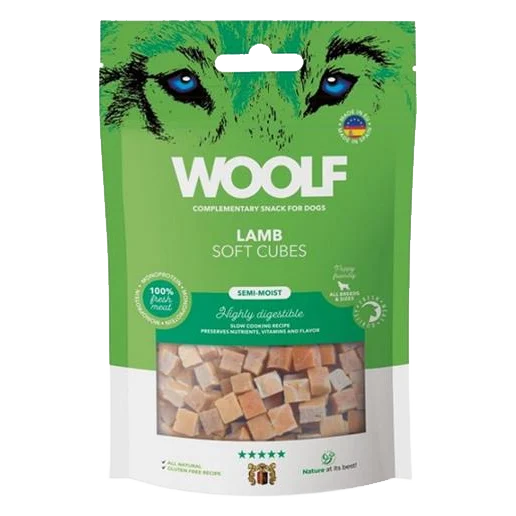 Pamlsok Woolf Dog Soft Cubes Lamb 100 g