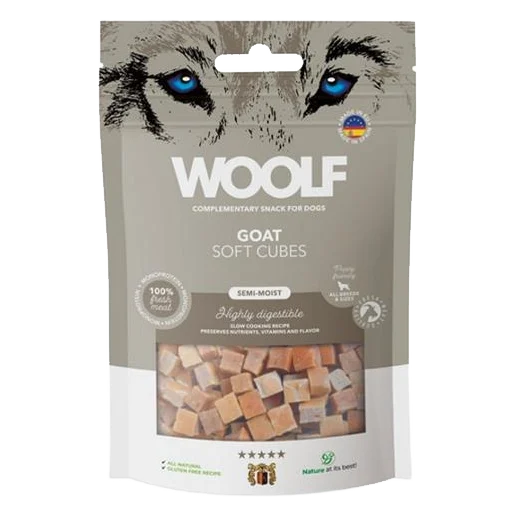 Pamlsok Woolf Dog Soft Cubes Goat 100 g