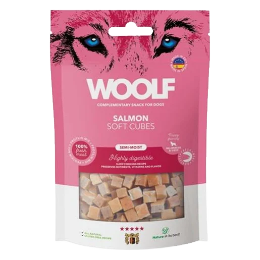 Pamlsok Woolf Dog Soft Cubes Salmon 100 g