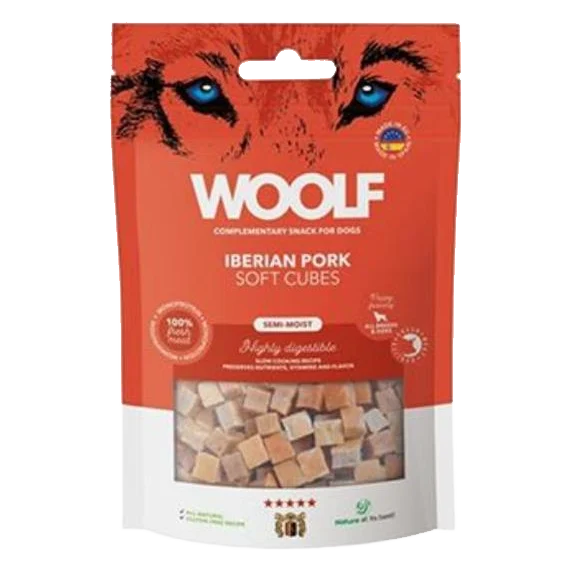 Pamlsok Woolf Dog Soft Cubes Iberian Pork 100 g