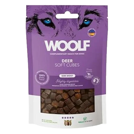Pamlsok Woolf Dog Soft Cubes Deer 100 g