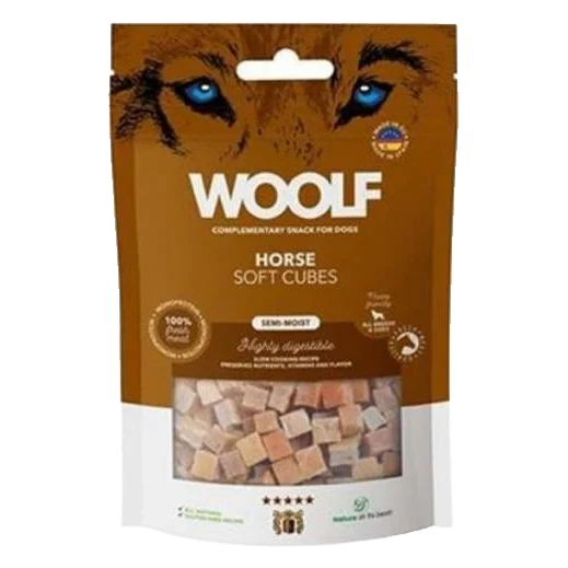 Pamlsok Woolf Dog Soft Cubes Horse 100 g