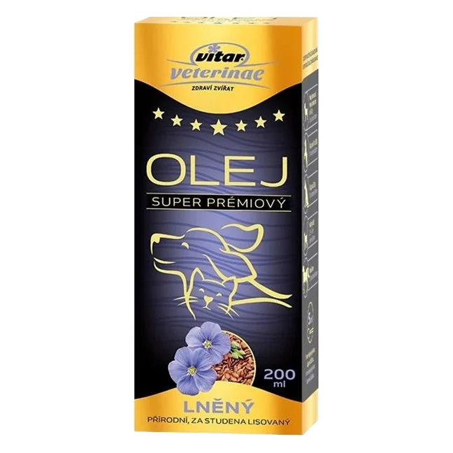Olej ľanový VITAR Veterinae 200 ml