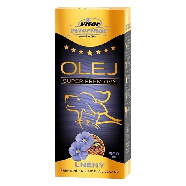 Olej ľanový VITAR Veterinae 500 ml