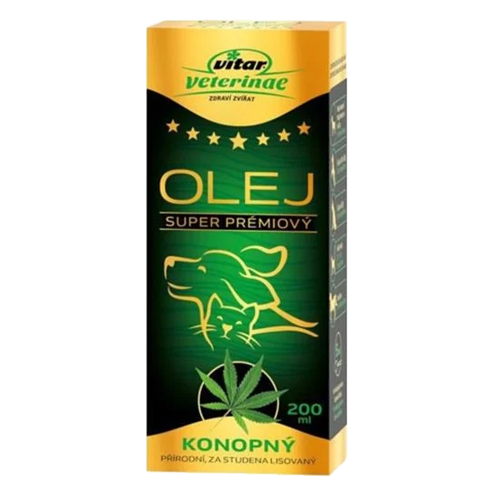 Olej konopný VITAR Veterinae 200 ml