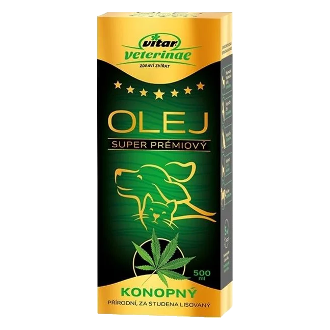 Olej konopný VITAR Veterinae 500 ml