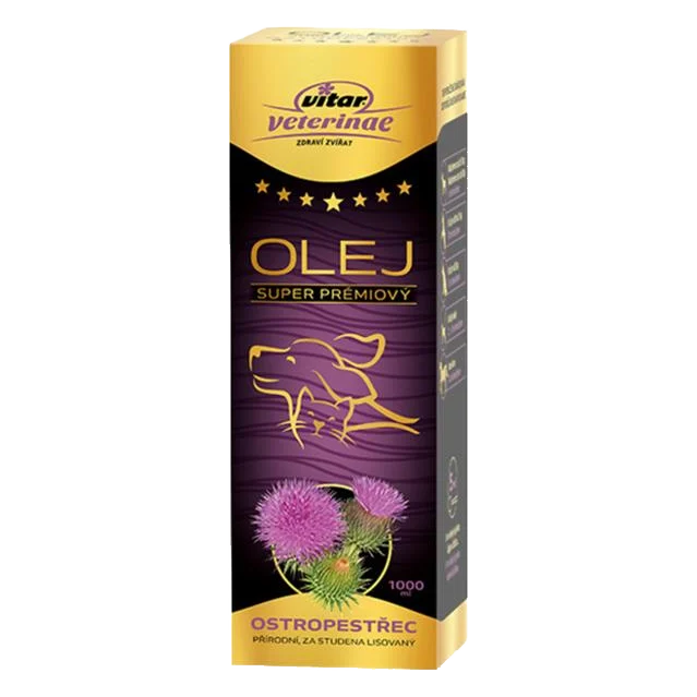 Olej ostropestrecový VITAR Veterinae 1000 ml