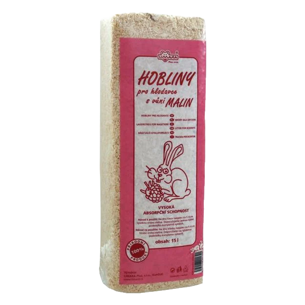 Podstielka LIMARA pre hlodavce, hobliny malina 15 l (0,50 kg)