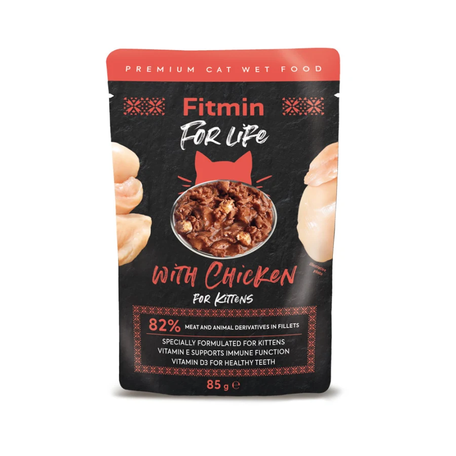 Fitmin for Life Cat Kitten kapsička kura 85g