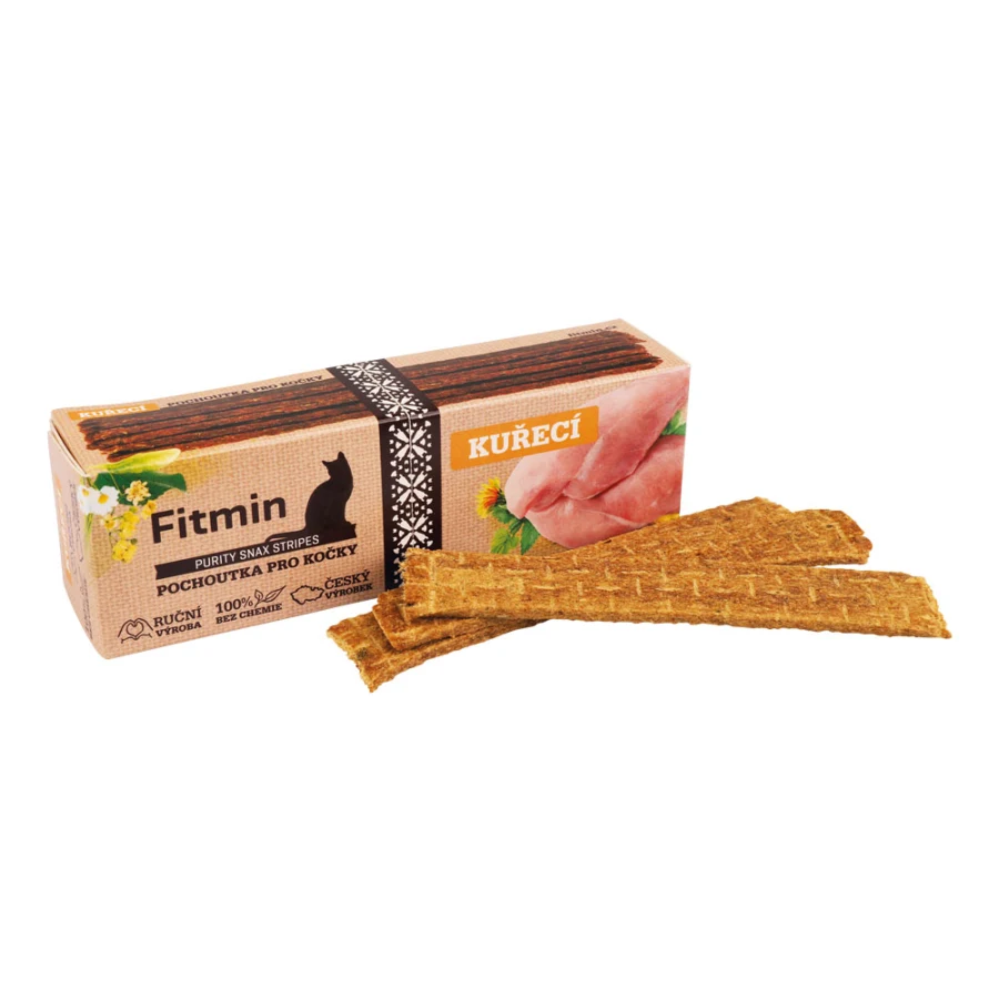 Fitmin Purity Snax Stripes Kurací pamlsok pre mačky 35 g