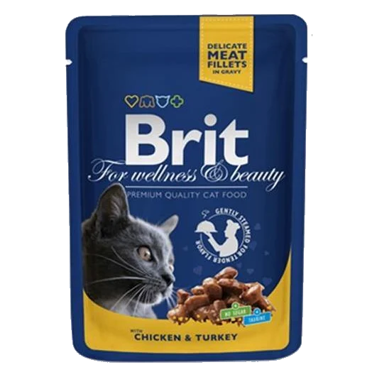 BRIT Premium cat Kapsička Adult Chicken & Turkey 100 g