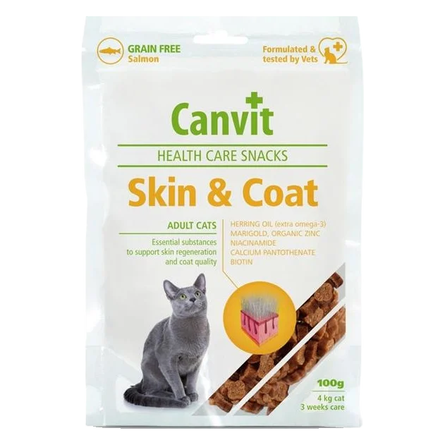 Pamlsok Canvit Health Care cat Skin & Coat Snack 100 g