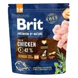 Brit Premium by Nature dog Senior S+ M 1 kg
