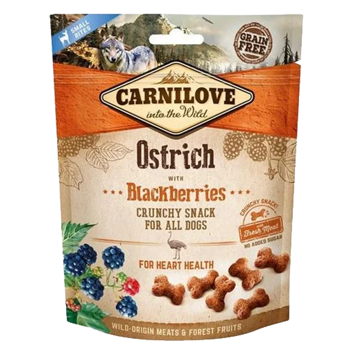 Pamlsok Carnilove Dog Ostrich with Blackberries with fresh meat 200 g