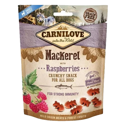 Pamlsok Carnilove Dog Crunchy Snack Mackerel with Raspberries with fresh meat 200 g
