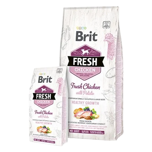BRIT Fresh Puppy Heatlhy Grow kura so zemiakom 12 kg