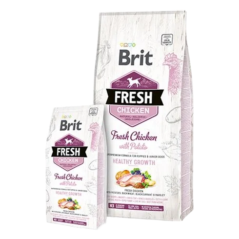 BRIT Fresh Puppy Heatlhy Grow kura so zemiakom 2,5 kg