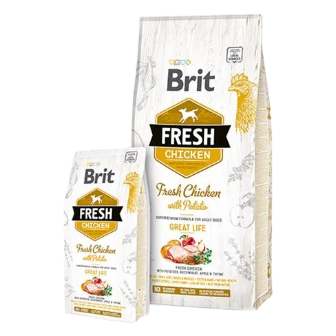 BRIT Fresh Adult Great Life kura so zemiakom 2,5 kg