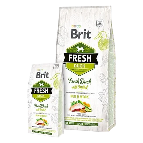 BRIT Fresh Active Run & Work kačacie s prosom 2,5 kg