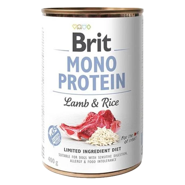 Brit Mono Protein Lamb & Brown Rice 400 g konzerva