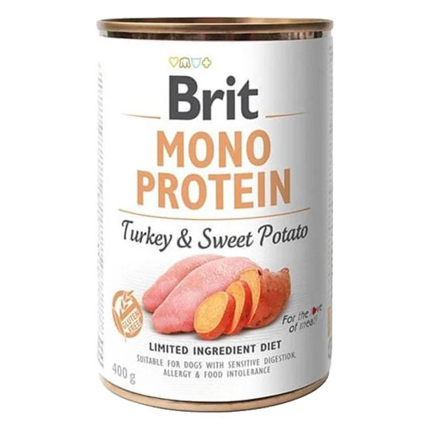 Brit Mono Protein Turkey & Sweet Potato 400 g konzerva