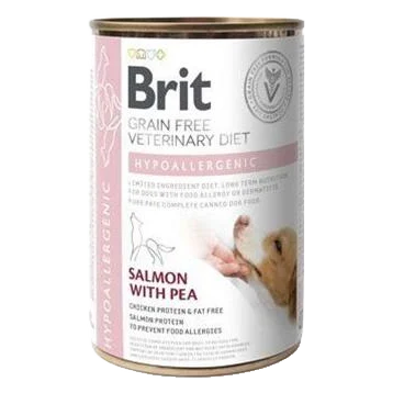 Brit Veterinary Diets GF dog Hypoallergenic 400 g konzerva