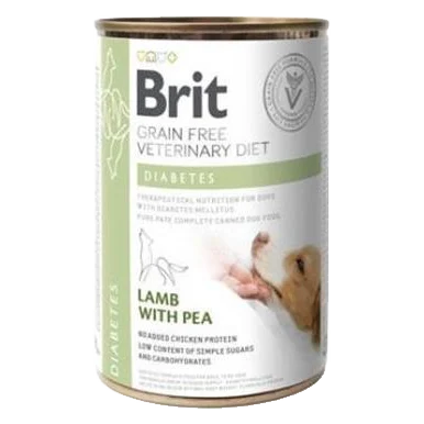 Brit Veterinary Diets GF dog Diabetes 400 g konzerva