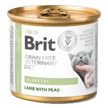 Brit Veterinary Diets GF cat Cans Diabetes 200 g konzerva