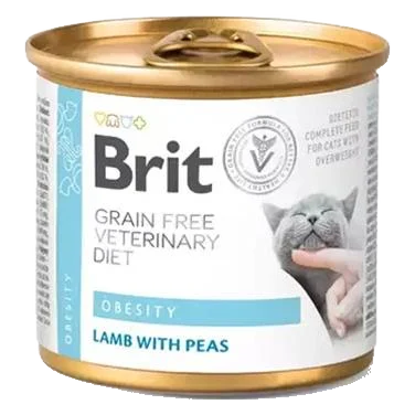 Brit Veterinary Diets GF cat Obesity 200 g konzerva