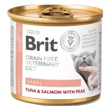 Brit Veterinary Diets GF cat Renal 200 g konzerva