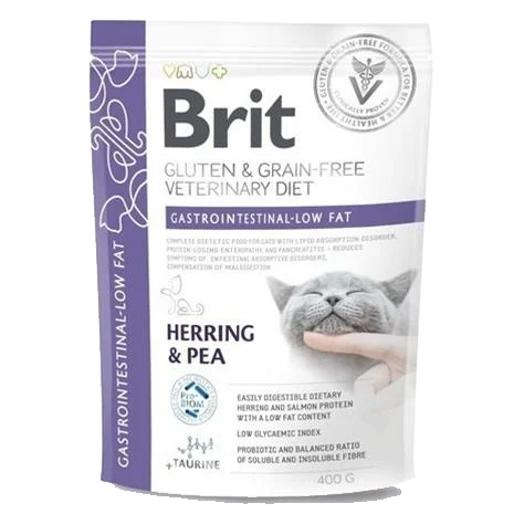 Brit Veterinary Diets GF cat Gastrointestinal-Low fat 400 g