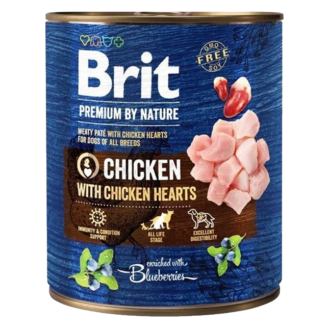 Brit Premium by Nature dog Chicken with Hearts 6 x 800 g konzerva