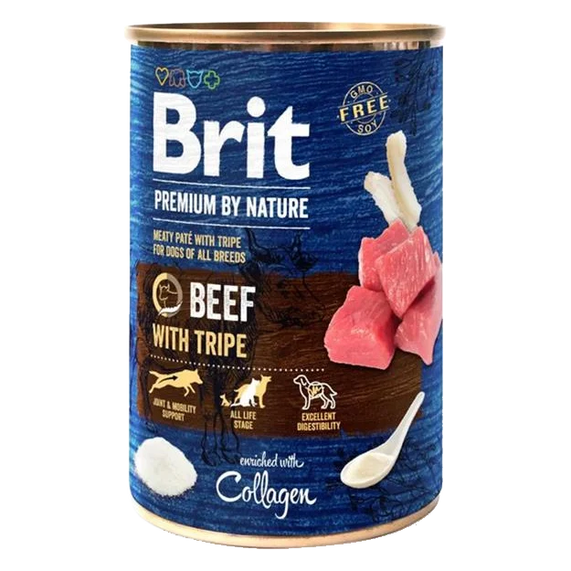 Brit Premium by Nature dog  Beef with Tripes 6 x 400 g konzerva