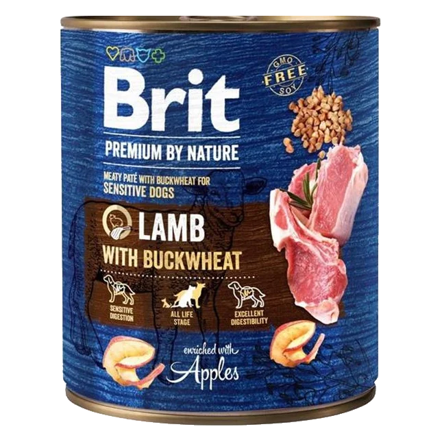 Brit Premium by Nature dog Lamb with Buckwheat 6 x 800 g konzerva