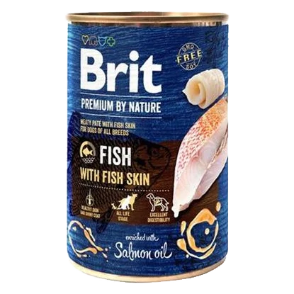 Brit Premium by Nature dog  Fish with Fish Skin 6 x 400 g konzerva