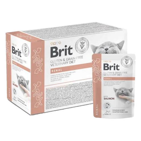 Brit VD Gluten & Grain-Free Cat Fillets in Gravy Renal 12 x 85 g kapsičky
