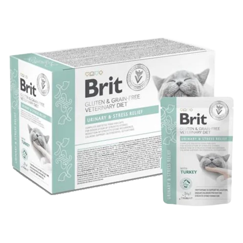 Brit VD Gluten & Grain-Free Cat Fillets in Gravy Urinary & Stress Relief 12 x 85 g kapsičky