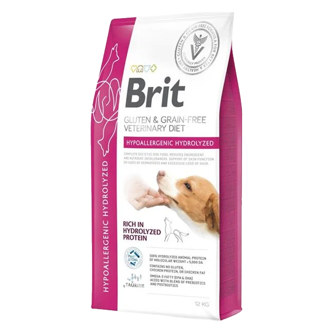 Brit Veterinary Diets GF dog Hypoallergenic Hydrolyzed 12 kg