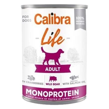 Calibra KONZERVA dog Adult Life Wild boar & Cranberries 6 x 400g