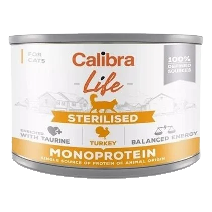 Calibra KONZERVA cat Life Sterilised turkey 6 x 200 g