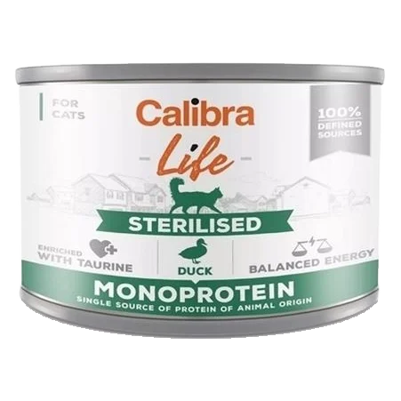 Calibra KONZERVA cat Life Sterilised duck  6 x 200 g